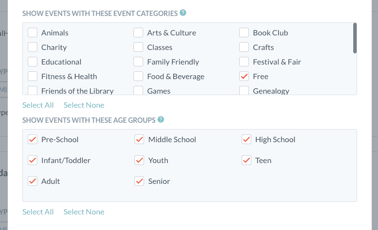Screenshot of example